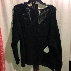 Free People Black Sweater NEW WITH TAGS!!!